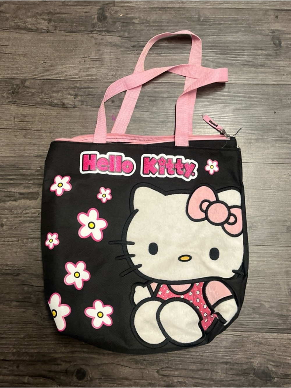 Hello Kitty Black and Pink Kids Tote Bag